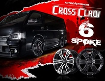 4本セット NITRO POWER CROSS CLAW 17X8.0J 6/139.7 +20 ブラック MONSTA TERRAIN GRIPPER 265/70R17 プラド FJクルーザー ホワイトレター_画像3