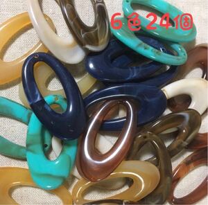 アクリルパーツ オーバル ハンドメイド 資材 まとめ売り イヤリング ピアス アクリルチャーム ビーズ 中抜き