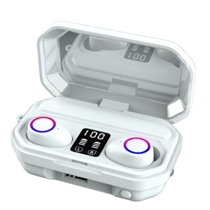 ★2022最新型★送料無料 新品 ワイヤレスイヤホン Bluetooth 5.2 イヤホン Hi-Fi 防水 マイク モバイルバッテリー 白 