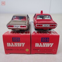 トミカ ダンディ No.005 トヨタ ニュークラウン/No.009 ファイアチーフカー 計2点set 日本製 トミー TOMICA DANDY TOYOTA NEW CROWN【10_画像3