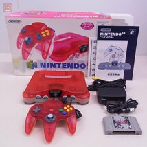 N64 ニンテンドウ64 NUS-001 本体 クリアレッド 任天堂 NINTENDO シリアル一致 箱説ソフト付 動作確認済【40_画像2