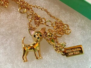  beautiful goods Kate Spade kate spade chihuahua pendant 14 gilding necklace 