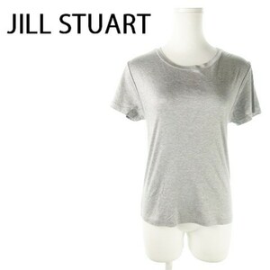 ジルスチュアート JILL STUART Tシャツ カットソー ラウンドネック 半袖 FR グレー 220527AO6A