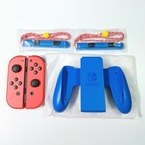 【マリオレッド×ブルー】Nintendo Switch ジョイコン・ストラップ・グリップ