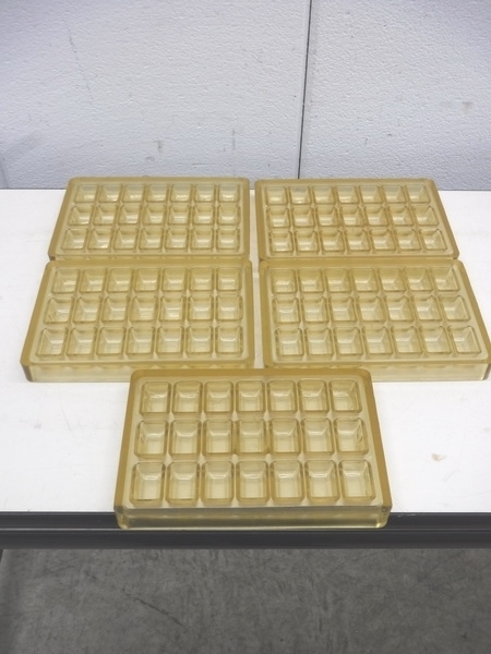 C1662◆製菓用品◆チョコレートモールド(長方形21穴)5枚セット ハードタイ