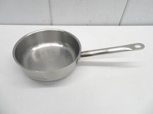 E494*Mauviel* made of stainless steel single-handled pot φ20cm Tochigi Utsunomiya used business use kitchen equipment 