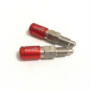 STAHLBUS ワンウェイバルブ内臓ブリーダーボルト　M8x1,25x16mm (2個セット・ダストキャップ付）ホンダ CRF250R,CRF450R等用