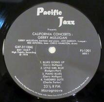 レコード 〈LP〉ジェリー・マリガン（GERRY MULLIGAN）CALIFORNIA CONCERTS_画像4