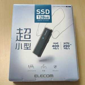 ●ELECOM 外付け ポータブルSSD 128GB USB3.2(Gen1) スライド式 直挿しブラック ESD-EMN0128GBK