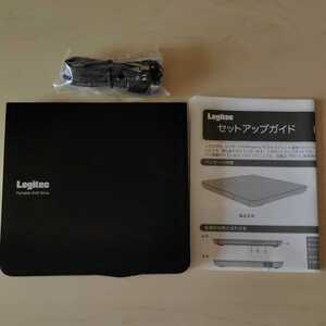 ◎Logitec DVDドライブ ストリーミング機能付き ポータブル USB 2.0 外付け ブラック