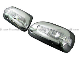 アイシス ANM15W ANM15G LED メッキ サイド ドア ミラー カバー ガーニッシュ ベゼル パネル モール MIR－SID－157