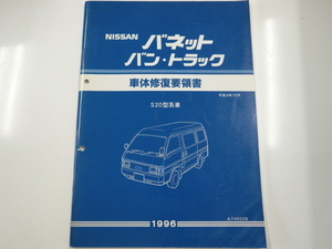  Nissan Vanette Van * truck / car body restoration point paper /S20 type series car 