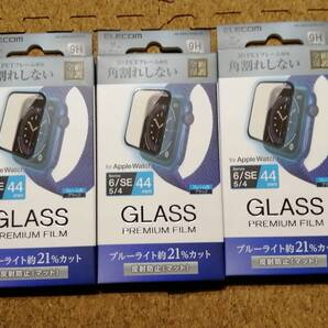 【3枚】エレコム AppleWatch SE / Series6 5 4 44mm フレーム付 反射防止 ブルーライトカット AW-20MFLGFRBLMB 4549550206631