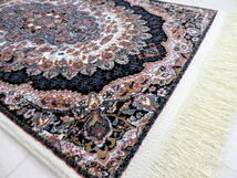 100 万ノット/豪華な色柄ペルシャ柄絨毯 玄関マット カーペット ラグ 高密度 ウィルトン 織り ペルシャ絨毯の本場 イラン産 ＋滑り止め g02_画像5