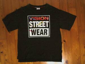 * color .. have * Vision *VISION STREET WEAR* colorful Logo print short sleeves T-shirt cotton T-shirt M black Vision 