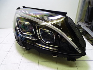 K1628vc ベンツ純正 Cクラス W205/S205 前期 右 LED インテリジェント ヘッドライト A2059069001 ダブル眼