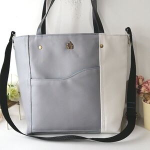 フェイクレザー トートバッグ ハンドメイド