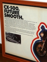1978年 USA 70s 洋書雑誌広告 額装品 Honda CX500 ホンダ (A3size) / 検索用 GL400 GL500 ガレージ 店舗 看板 ディスプレイ 装飾 サイン _画像2