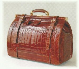 [ top class goods ] Italy *bi Anne kie Nardi company crocodile Boston bag 