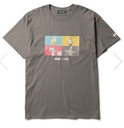 【未使用】WIND AND SEA×呪術廻戦 S/S TEE Lサイズ チャコール ★受注限定生産販売品★