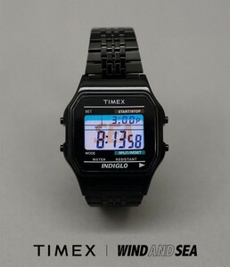 【未使用】WIND AND SEA×TIMEX classic digital BLACK　腕時計
