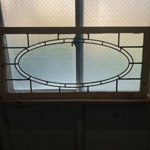 8s-342 アンティークステンドグラス カラーレス/縦横使い可 1920年代英国製/イギリス製