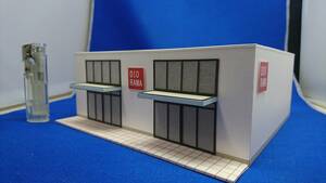 ◇オリジナル店舗建築模型02◇スケール1/87 HOゲージ　ジオラマ　雑貨　インテリア　鉄道模型