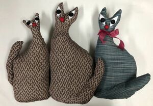  handmade cat doll ornament set 