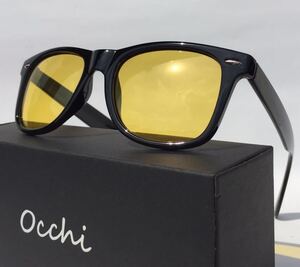 新品 OCCHI 偏光サングラス 偏光レンズUV400 軽量 イエロー