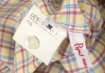 パパスPapas オーバーチェック袖切替フラップポケットシャツ 白黄他M 【メンズ】_画像10