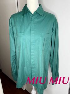 MIU MIU MiuMiu men's long sleeve shirt back pocket Italy made SHIRT price cut 