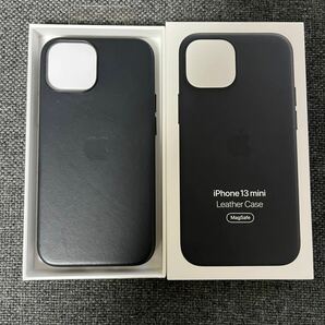 iPhone 13 mini用 Apple純正レザーケース ミッドナイト