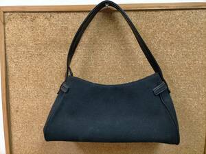 *ungaro Ungaro handbag approximately 29×17cm black cloth made Used