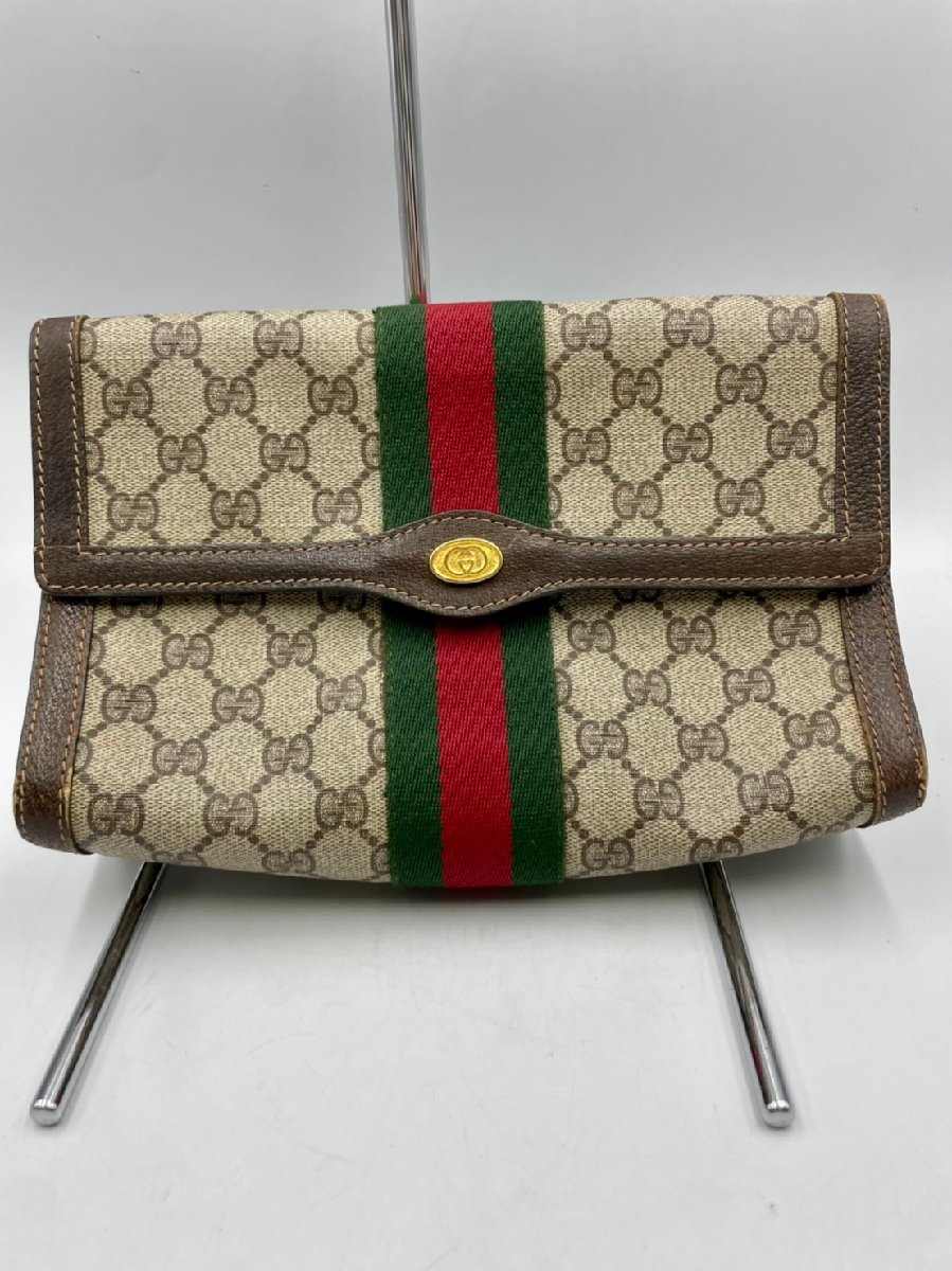 GUCCI グッチ ポートフォリオ レザー シェリー クラッチバッグ www.eva