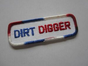 ビンテージ DIRT DIGGER ダート ディガー 掘削機 工事 車両 工事 ロゴ ワッペン/エンブレム 自動車 整備 作業着 古着 ワークシャツ 136