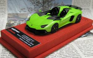 ☆世界10台☆LOOKSMART*1/43*Lamborghini Aventador J イサカグリーン≠BBR,MR