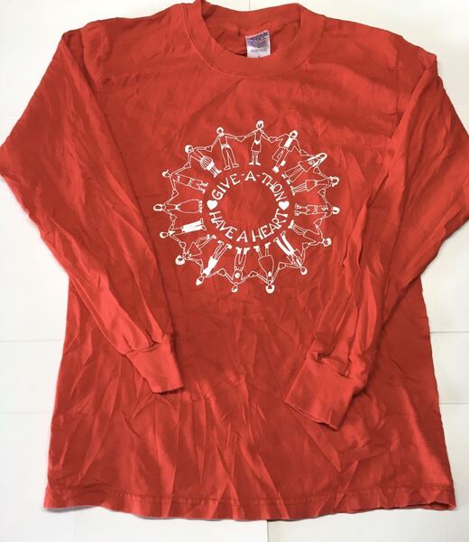 【アメリカ合衆国インポート物古着】GILDAN 長袖Tシャツ(メンズ Sサイズ・レッド/赤)