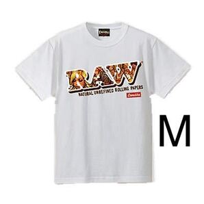 ◆送料無料◆新品 RAW 正規品 ロッキンジェリービーン エロスティカ コラボTシャツ 手巻きタバコ ホワイト Mサイズ