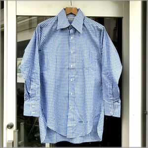 ★Excello　70s　デッドストック　USA製　長袖シャツ　size 15 1/2 32　片ポケット　マチ付き★検 ビンテージ アメリカ 古着