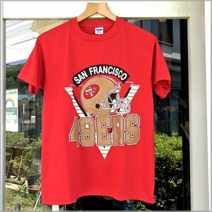 ★80s　USA製　状態良好　サンフランシスコ　49ERS　Tシャツ　size M★検 ビンテージ nfl アメリカ 古着