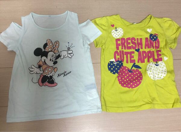 ディズニーミニーちゃん肩あきTシャツほか2枚 120cm