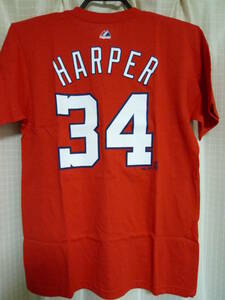*即決*　MLB　ワシントン・ナショナルズ　#34　ブライス・ハーパー　フィリーズ　#3　Tシャツ　マジェスティック　新品未使用　タグ付き
