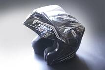フリップアップ　フルフェイスヘルメット　インナーバイザー付　UVカット　システムヘルメット Mサイズ_画像3