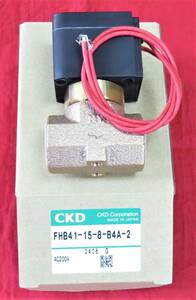 電磁弁 AC200v FHB41-15-8-B4A-2 CKD日本製 温水用 新品未使用