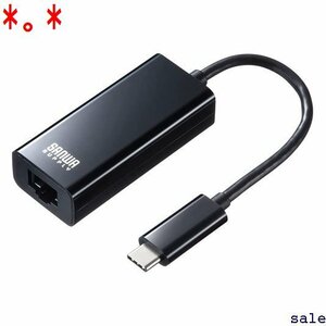 。 サンワサプライ USB-CVLAN2BKN ブラック TypeC-LAN変換アダプタ USB3.2 1453