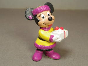  Disney Minnie Mouse PVC figure Christmas present yellow 
