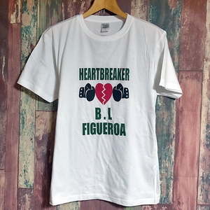 送込　ブランドン・リー・フィゲロア Heartbreaker 半袖Tシャツ　白色　Mサイズ