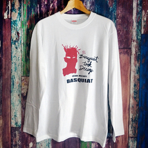 バスキア　クラウンフェイス　Basquiat　ロンT 長袖Tシャツ 白 Mサイズ_画像1