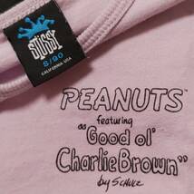 希少☆ステューシーPEANUTSワンピース半袖Tシャツ薄紫SNOOPY白S/90cm黒スヌーピーSTUSSYキッズ綿こども女の子95cm100cmチャーリーブラウン_画像5