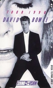 [ редкость / не использовался ] телефонная карточка / David bow iSOUND+VISION TOUR 1990 / David Bowie / телефонная карточка 